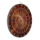 Mystieke Abstracte Fractal Art Moderne Warme Kleur Dartbord (Voorkant Links)