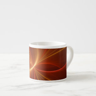 Mystieke Abstracte Fractal Art Moderne Warme Kleur Espresso Kop