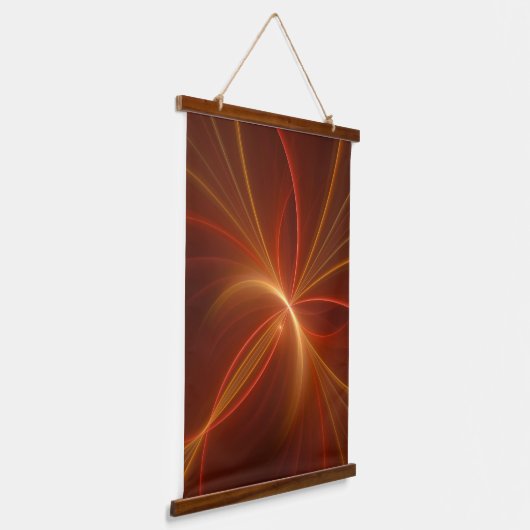 Mystieke Abstracte Fractal Art Moderne Warme Kleur Hangend Wandkleed (Gebogen)