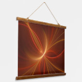 Mystieke Abstracte Fractal Art Moderne Warme Kleur Hangend Wandkleed (Gebogen)