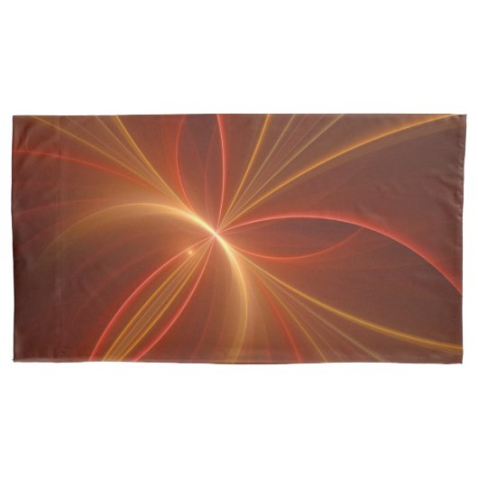 Mystieke Abstracte Fractal Art Moderne Warme Kleur Kussensloop (Voorkant)