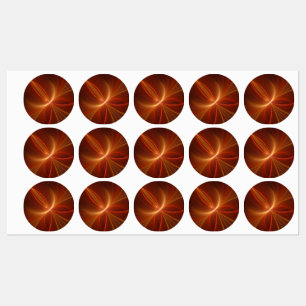 Mystieke Abstracte Fractal Art Moderne Warme Kleur Labels