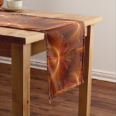 Mystieke Abstracte Fractal Art Moderne Warme Kleur Lange Tafelloper (Voorbeeld)