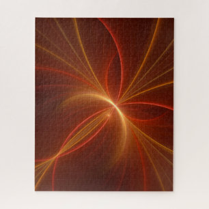 Mystieke Abstracte Fractal Art Moderne Warme Kleur Legpuzzel