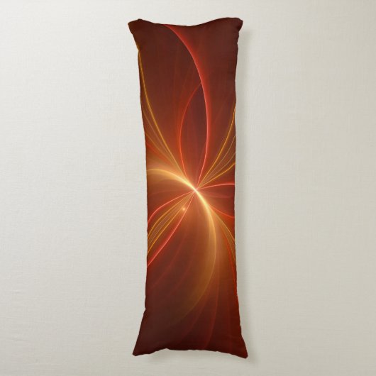 Mystieke Abstracte Fractal Art Moderne Warme Kleur Lichaamskussen (Voorkant Verticaal)