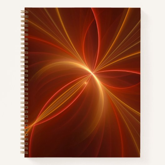 Mystieke Abstracte Fractal Art Moderne Warme Kleur Notitieboek (Voorkant)