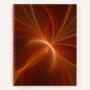 Mystieke Abstracte Fractal Art Moderne Warme Kleur Notitieboek
