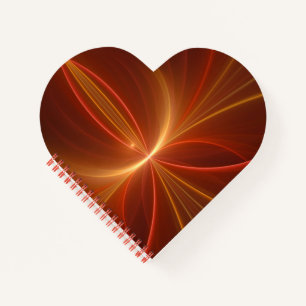 Mystieke Abstracte Fractal Art Moderne Warme Kleur Notitieboek