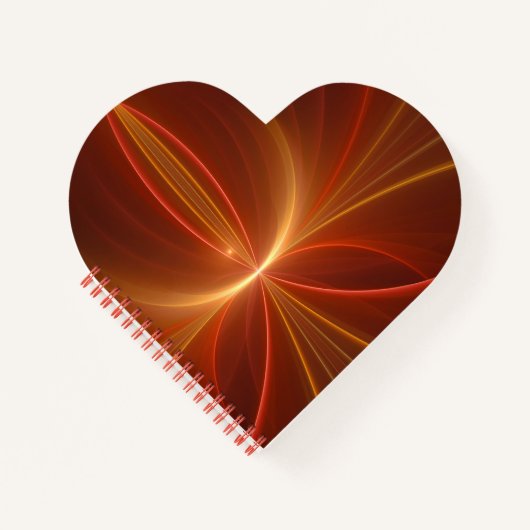 Mystieke Abstracte Fractal Art Moderne Warme Kleur Notitieboek (Voorkant)