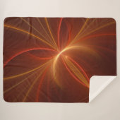 Mystieke Abstracte Fractal Art Moderne Warme Kleur Sherpa Deken (Voorkant (horizontaal))