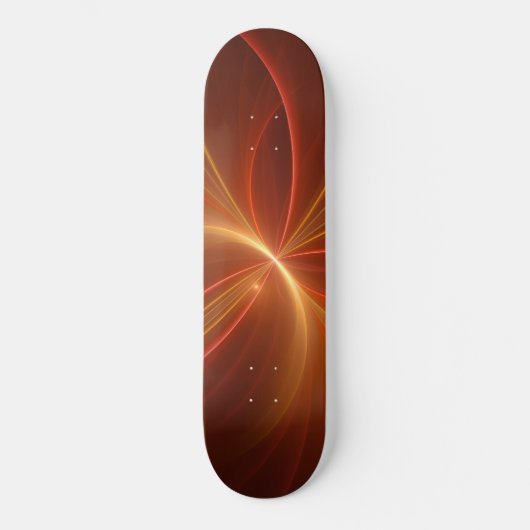 Mystieke Abstracte Fractal Art Moderne Warme Kleur Skateboard (Voorkant)