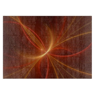 Mystieke Abstracte Fractal Art Moderne Warme Kleur Snijplank