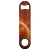 Mystieke Abstracte Fractal Art Moderne Warme Kleur Speed Flessenopener (Achterkant)