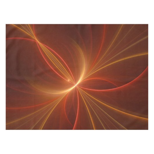 Mystieke Abstracte Fractal Art Moderne Warme Kleur Tafelkleed (Voorkant (Horizontaal))