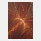 Mystieke Abstracte Fractal Art Moderne Warme Kleur Theedoek (Verticaal)