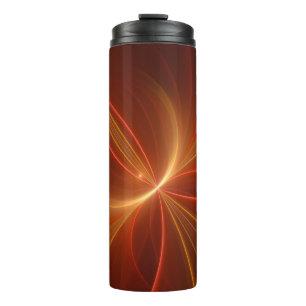 Mystieke Abstracte Fractal Art Moderne Warme Kleur Thermosbeker