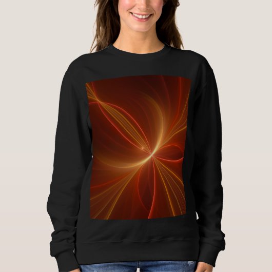 Mystieke Abstracte Fractal Art Moderne Warme Kleur Trui (Voorkant)