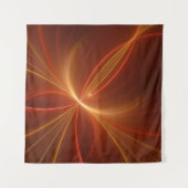 Mystieke Abstracte Fractal Art Moderne Warme Kleur Wandkleed (Voorkant (horizontaal))