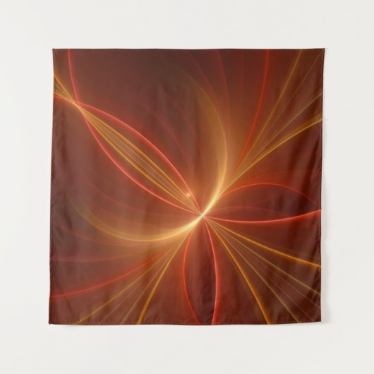 Mystieke Abstracte Fractal Art Moderne Warme Kleur Wandkleed (Voorkant)