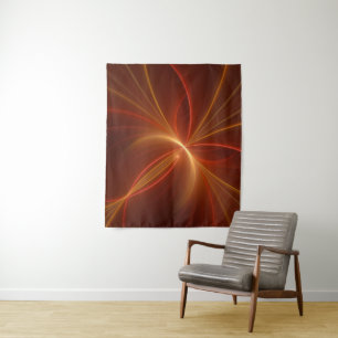 Mystieke Abstracte Fractal Art Moderne Warme Kleur Wandkleed