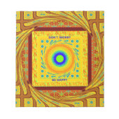 Mystieke Afrikaanse Oogmuur Kunst: Een Cyaan Gaze Notitieblok (Voorkant)