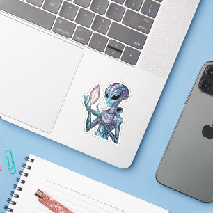Mystieke Alien Sticker