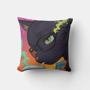 Mystieke Anime Zwarte Kat Kussen