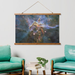 Mystieke Berg in Carina-nevel Hubble-ruimtetelesco Hangend Wandkleed