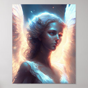 Mystieke Blauwe Ogen Engel Poster