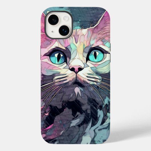 Mystieke Blauwe Ogen Kitten | Schattigee kat Case-Mate iPhone Case (Achterkant)