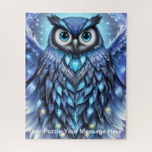 Mystieke Blauwe Uil van Licht Legpuzzel