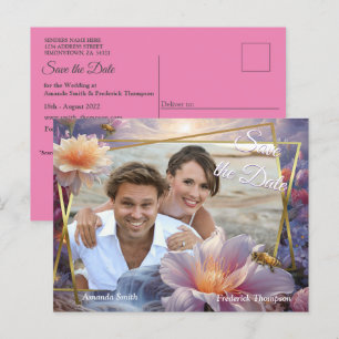 Mystieke bloemen van het bovennatuurlijke rijk aankondigingskaart