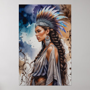Mystieke Boheemse Vrouw Warrior Poster