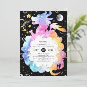 Mystieke Boho Dragon Verjaardag Kaart (Staand voorkant)