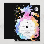 Mystieke Boho Dragon Verjaardag Kaart (Voorkant / Achterkant)