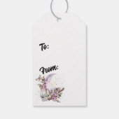 Mystieke Boho Lavendel Anemoon Maan en Flessen Cadeaulabel (Achterkant)