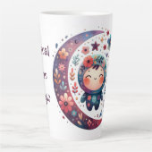Mystieke Boho Magic Maroon | Latte Mok (Voorkant)