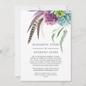 Mystieke Boho Vetplant Trouwfeest met Beperkte Uit Aankondiging (Voorkant)