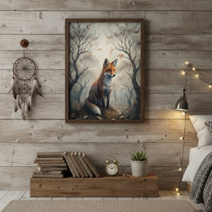 Mystieke Bosvos Perfect Poster