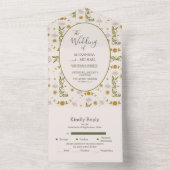  mystieke botanische bruiloft all in one uitnodiging (Binnen)