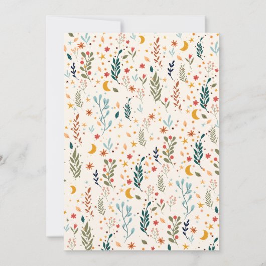 mystieke botanische bruiloft kaart (Achterkant)