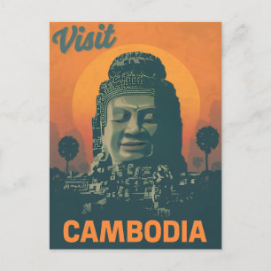 Mystieke Cambodjaanse zonsopgang Briefkaart
