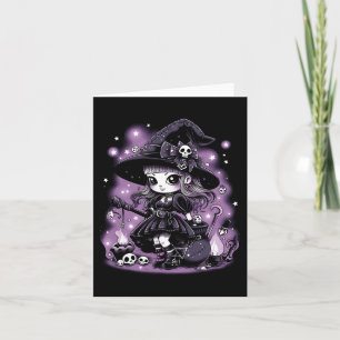 Mystieke Charms Halloween Heks Graphic Kaart