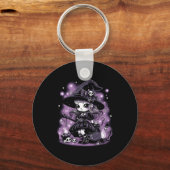 Mystieke Charms Halloween Heks Graphic Sleutelhanger (Voorkant)