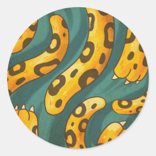 Mystieke Cheetah - Dierenpatroon Illustratie Ronde Sticker