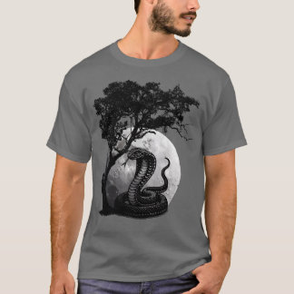 Mystieke Cobra Slang en Boom Grafische T-Shirt