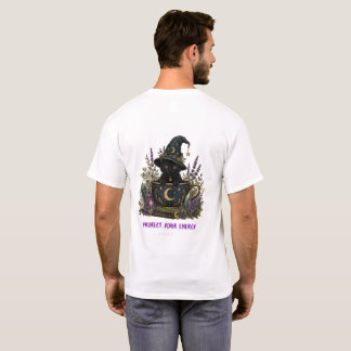 Mystieke Cottagecore Kat Bescherm Je Energie Geurk T-shirt