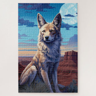 Mystieke Coyote zuidwestelijke thema Legpuzzel
