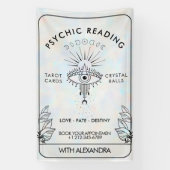 Mystieke derde oog maan fasen holografisch spandoek (Verticaal)