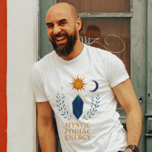 Mystieke Dierenriem Energie Kristal Design Hemel T-shirt